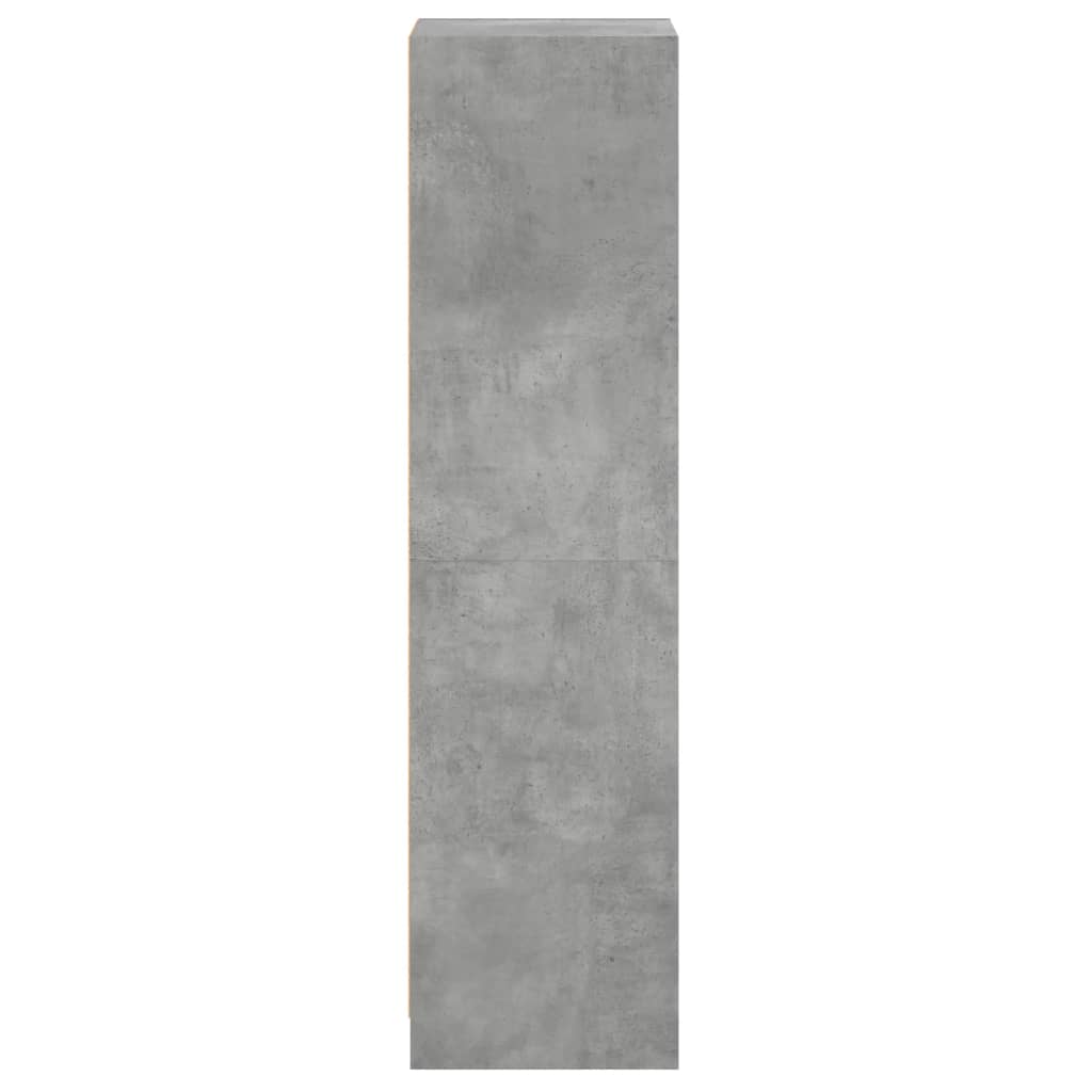 vidaXL Szafka ze szklanymi drzwiami, szarość betonu, 35x37x142 cm