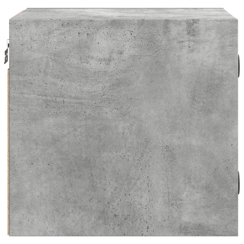 vidaXL Szafka nocna ze szklanymi drzwiami, szarość betonu, 35x37x35 cm