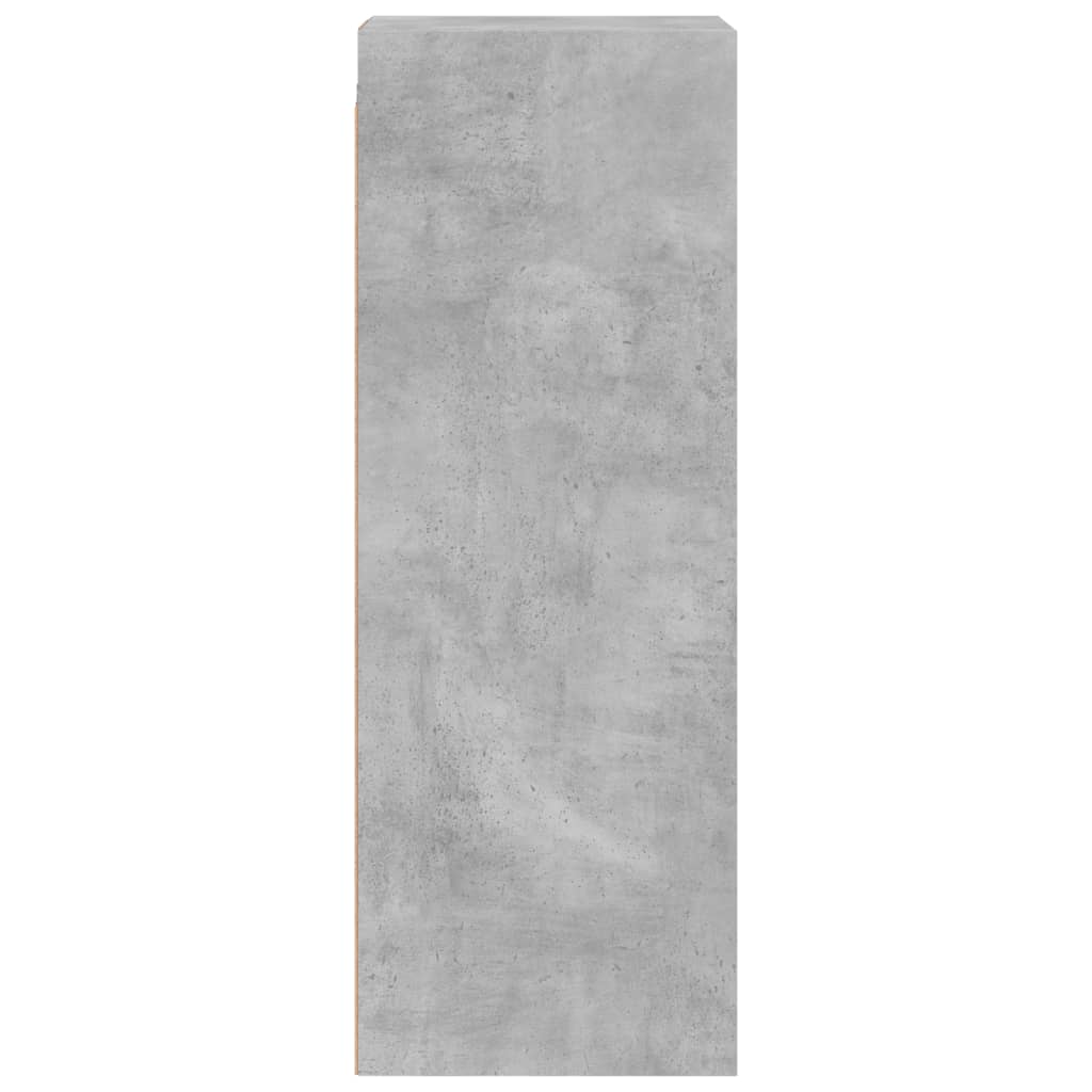 vidaXL Szafka wisząca, szklane drzwi, szarość betonu, 35x37x100 cm