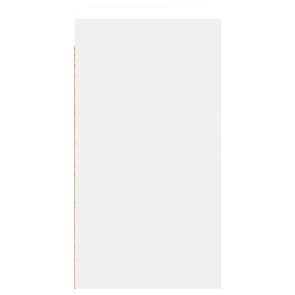 vidaXL Szafka wisząca ze szklanymi drzwiami, biała, 68x37x68,5 cm