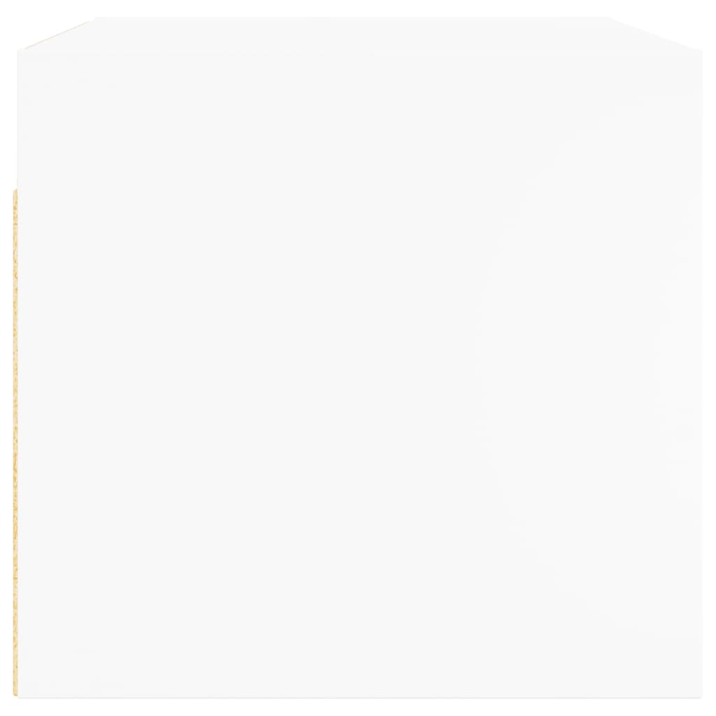 vidaXL Szafka wisząca ze szklanymi drzwiami, biała, 68,5x37x35 cm