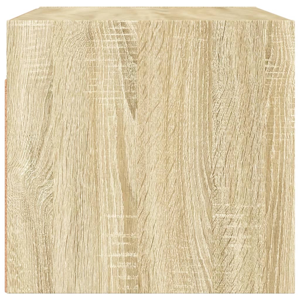 vidaXL Szafki wiszące, 2 szt, szklane drzwi, dąb sonoma, 68,5x37x35 cm