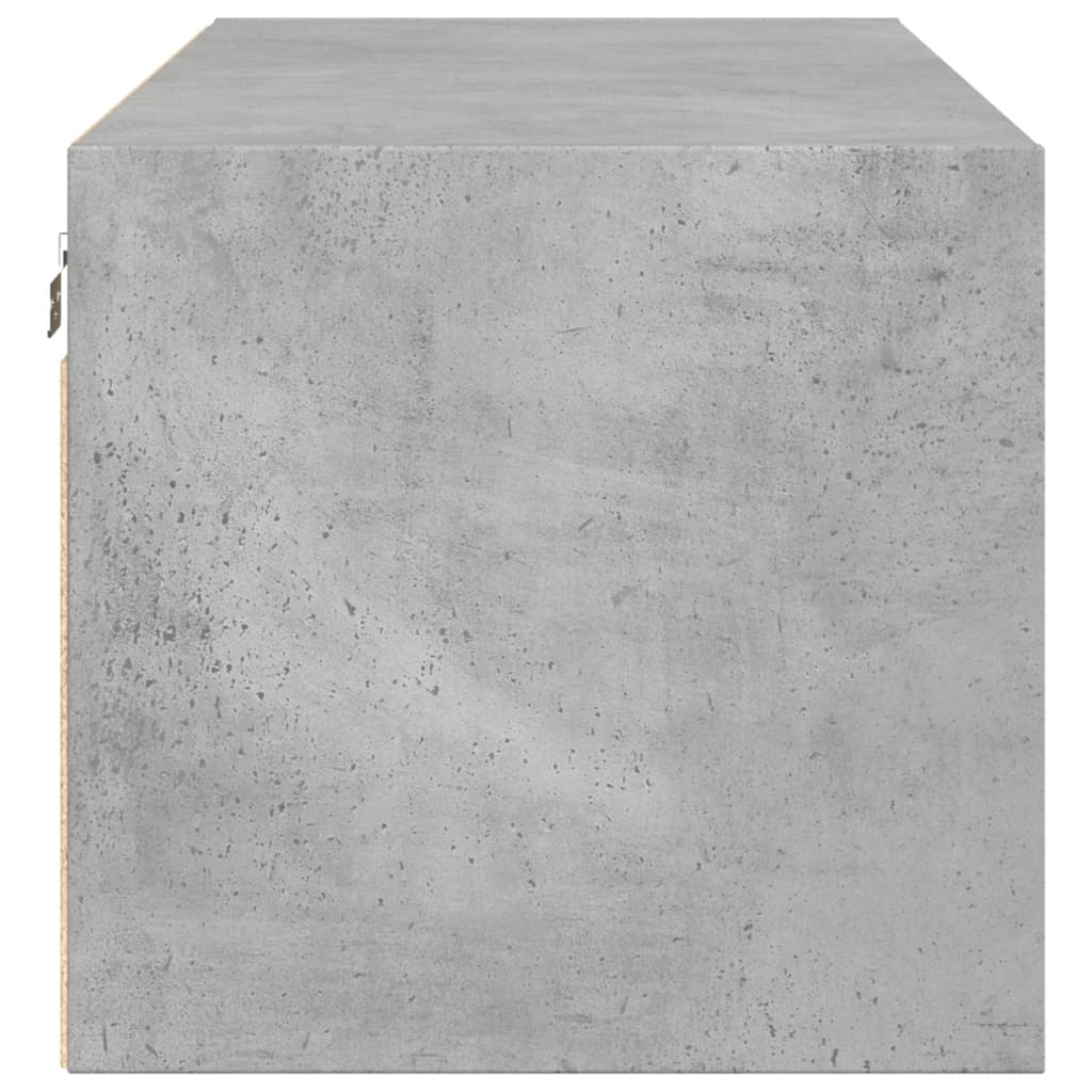vidaXL Szafka wisząca, szklane drzwi, szarość betonu, 102x37x35 cm