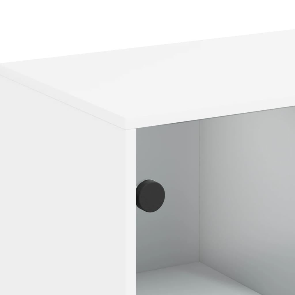 vidaXL Szafka ze szklanymi drzwiami, biała, 69x37x100 cm