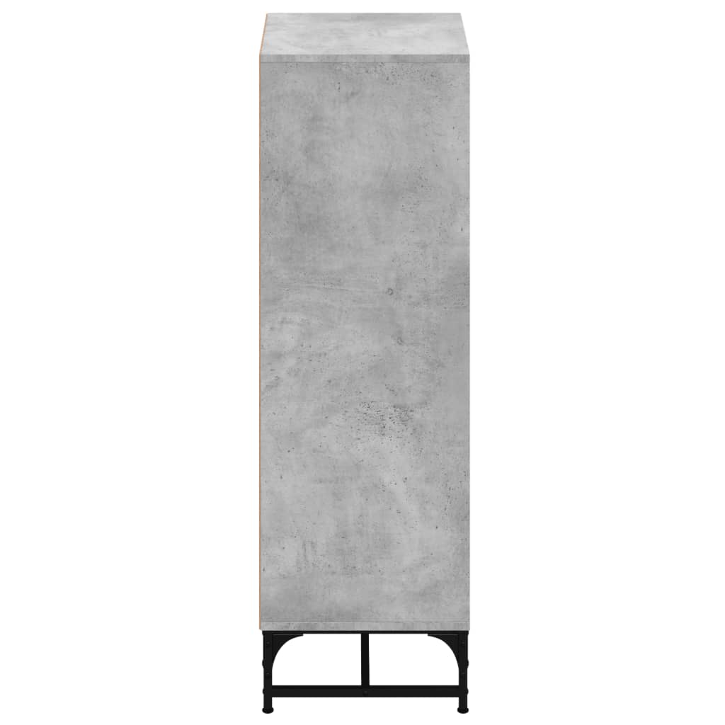 vidaXL Szafka ze szklanymi drzwiami, szarość betonu, 35x37x120 cm