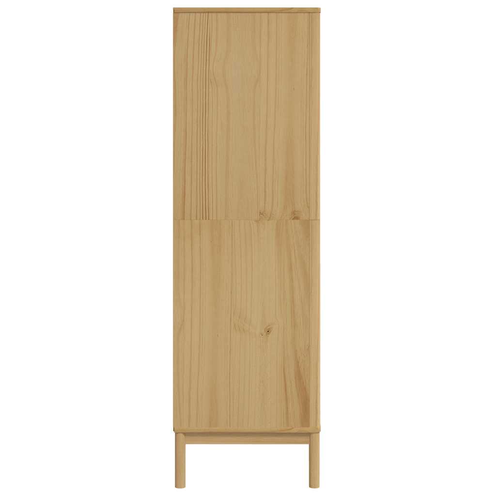 vidaXL Szafa FLORO, woskowy brąz, 77x53x171 cm, lite drewno sosnowe