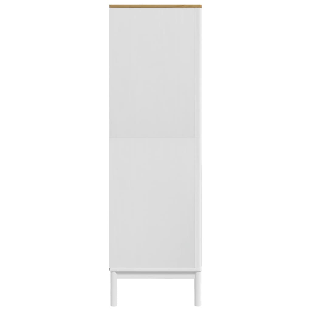 vidaXL Szafa FLORO, biała, 77x53x171 cm, lite drewno sosnowe