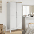 vidaXL Szafa FLORO, biała, 77x53x171 cm, lite drewno sosnowe