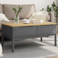 vidaXL Stolik kawowy FLORO, szary, 99x55,5x45 cm, lite drewno sosnowe
