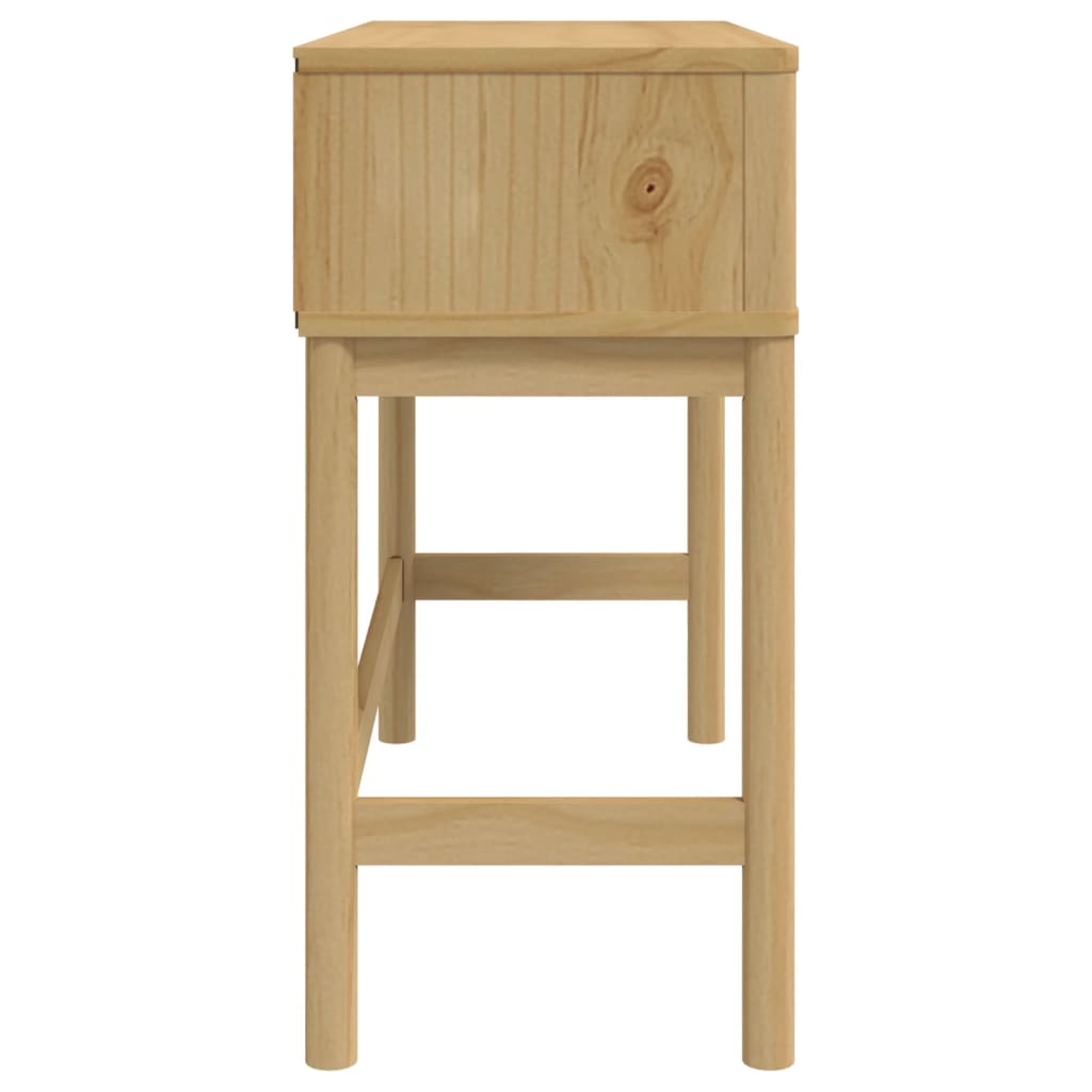 vidaXL Stolik konsolowy FLORO, woskowy brąz, 89,5x36,5x73 cm, sosnowy