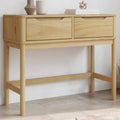 vidaXL Stolik konsolowy FLORO, woskowy brąz, 89,5x36,5x73 cm, sosnowy
