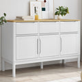 vidaXL Szafka FLORO, biała, 114x43x74 cm, lite drewno sosnowe