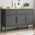 vidaXL Szafka FLORO, szara, 114x43x74 cm, lite drewno sosnowe