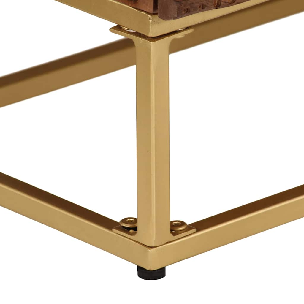 vidaXL Komoda, 55x30x76 cm, lite drewno mango i żelazo