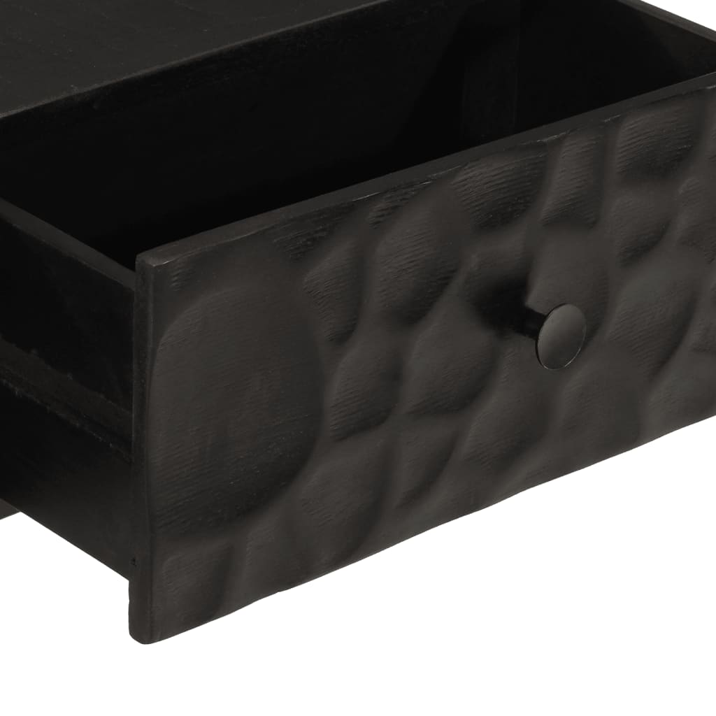 vidaXL Stolik konsolowy, czarny, 90x30x76 cm, drewno mango i żelazo