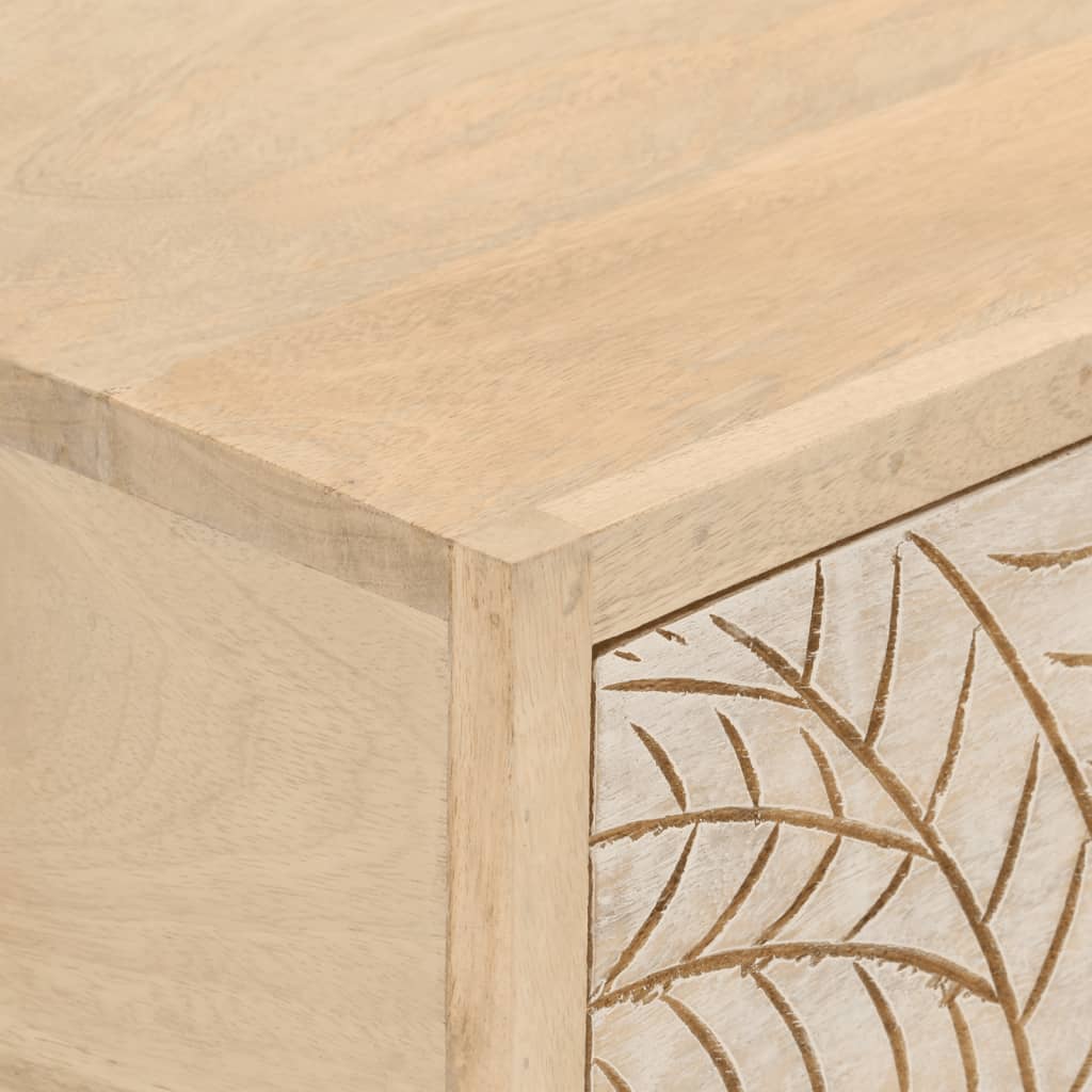 vidaXL Stolik konsolowy, 90x30x76 cm, lite drewno mango i żelazo