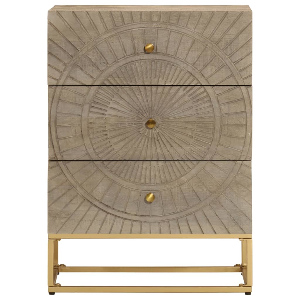 vidaXL Komoda, 55x30x76 cm, lite drewno mango i żelazo