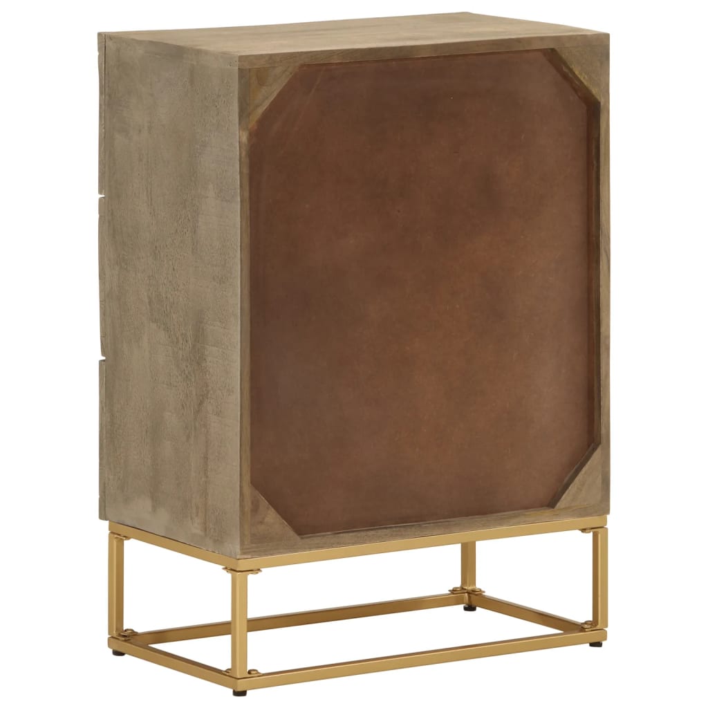 vidaXL Komoda, 55x30x76 cm, lite drewno mango i żelazo