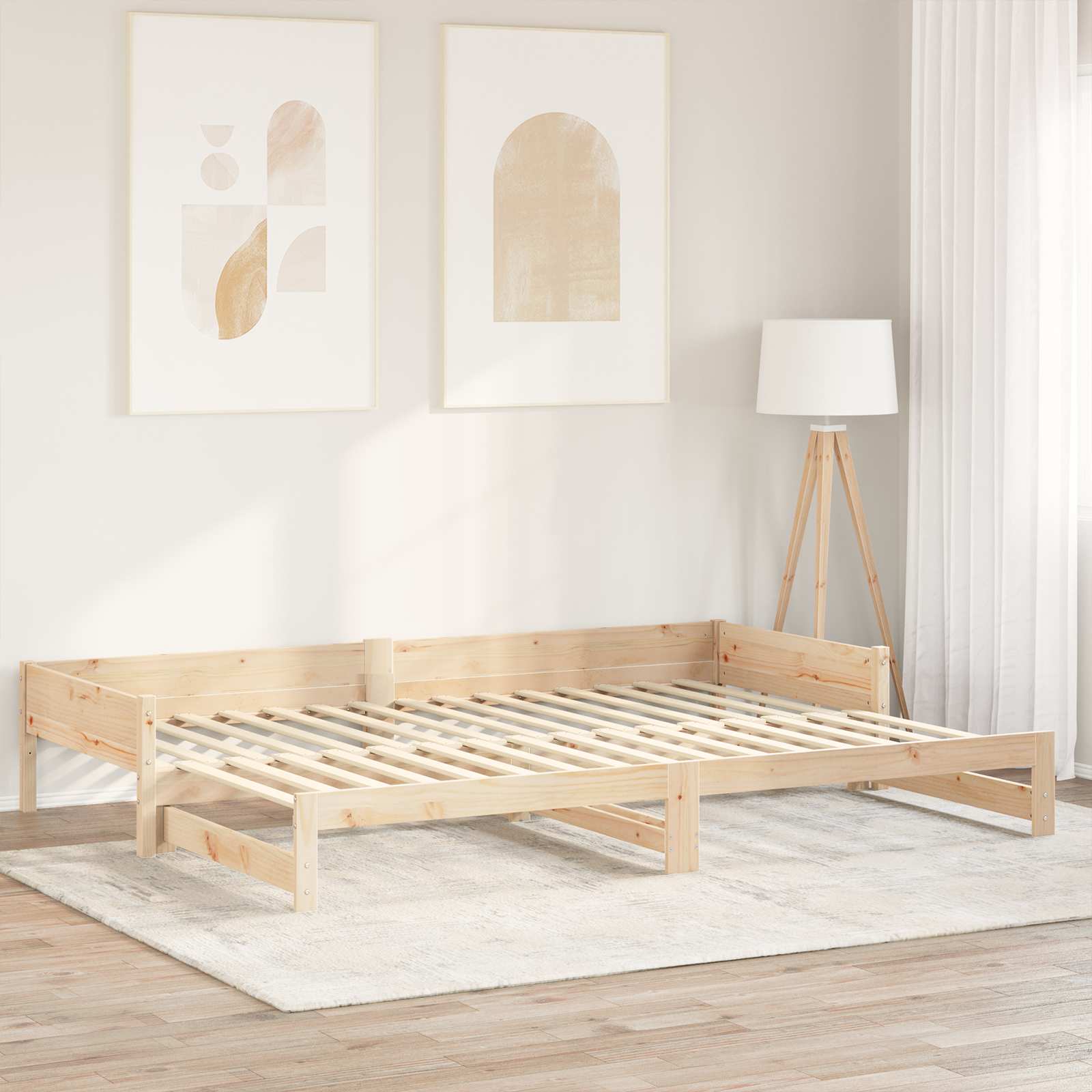 vidaXL Listwa łóżkowa 32 szt. Naturalny 90 x 6 x 1,3 cm