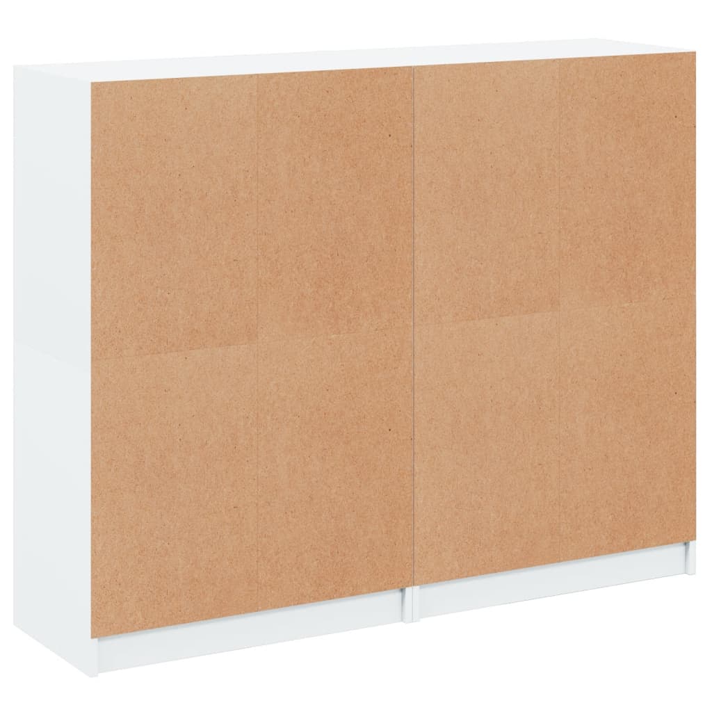 vidaXL Biblioteczka z drzwiczkami, biała, 136x37x109 cm