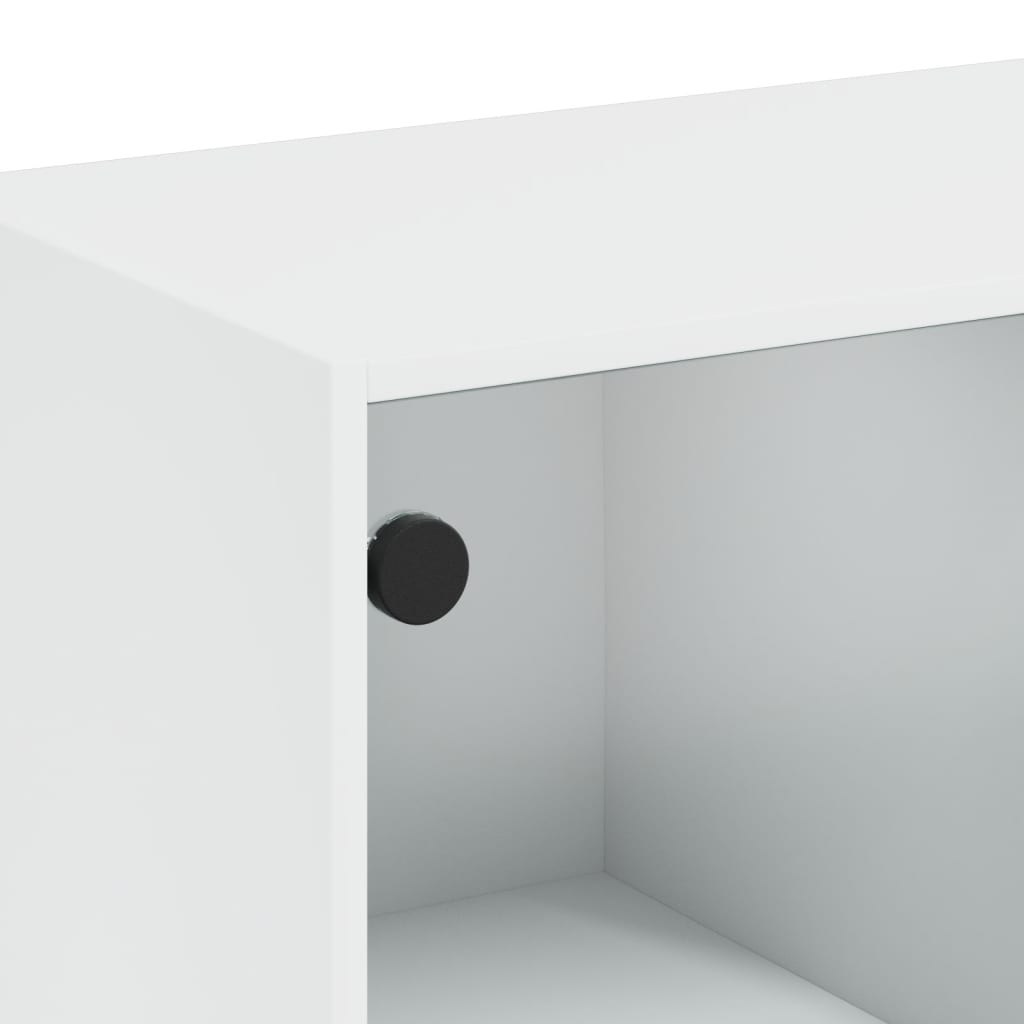 vidaXL Biblioteczka z drzwiczkami, biała, 136x37x109 cm