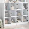 vidaXL Biblioteczka z drzwiczkami, biała, 136x37x109 cm
