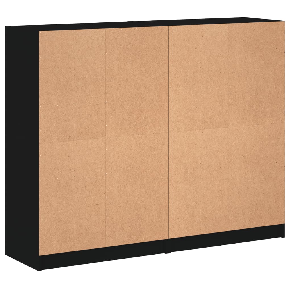 vidaXL Biblioteczka z drzwiczkami, czarna, 136x37x109 cm
