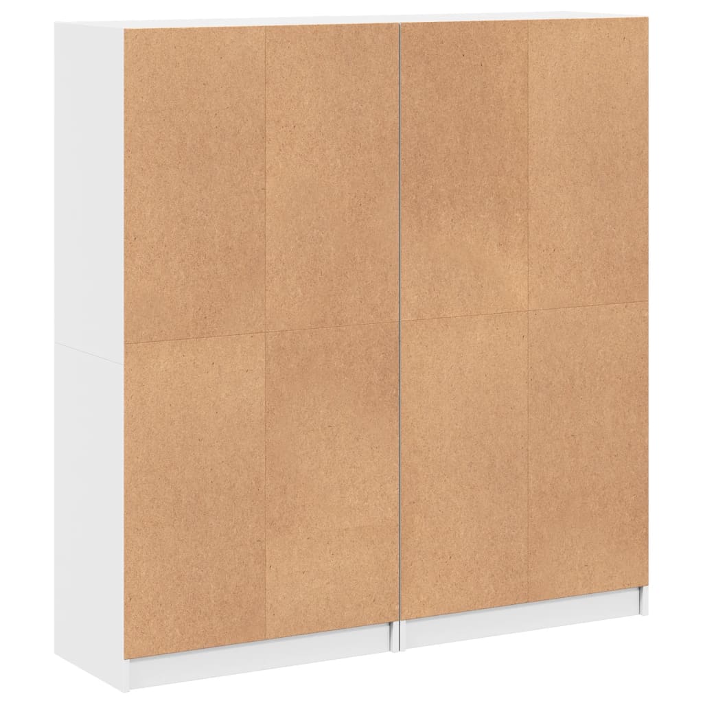 vidaXL Biblioteczka z drzwiczkami, biała, 136x37x142 cm