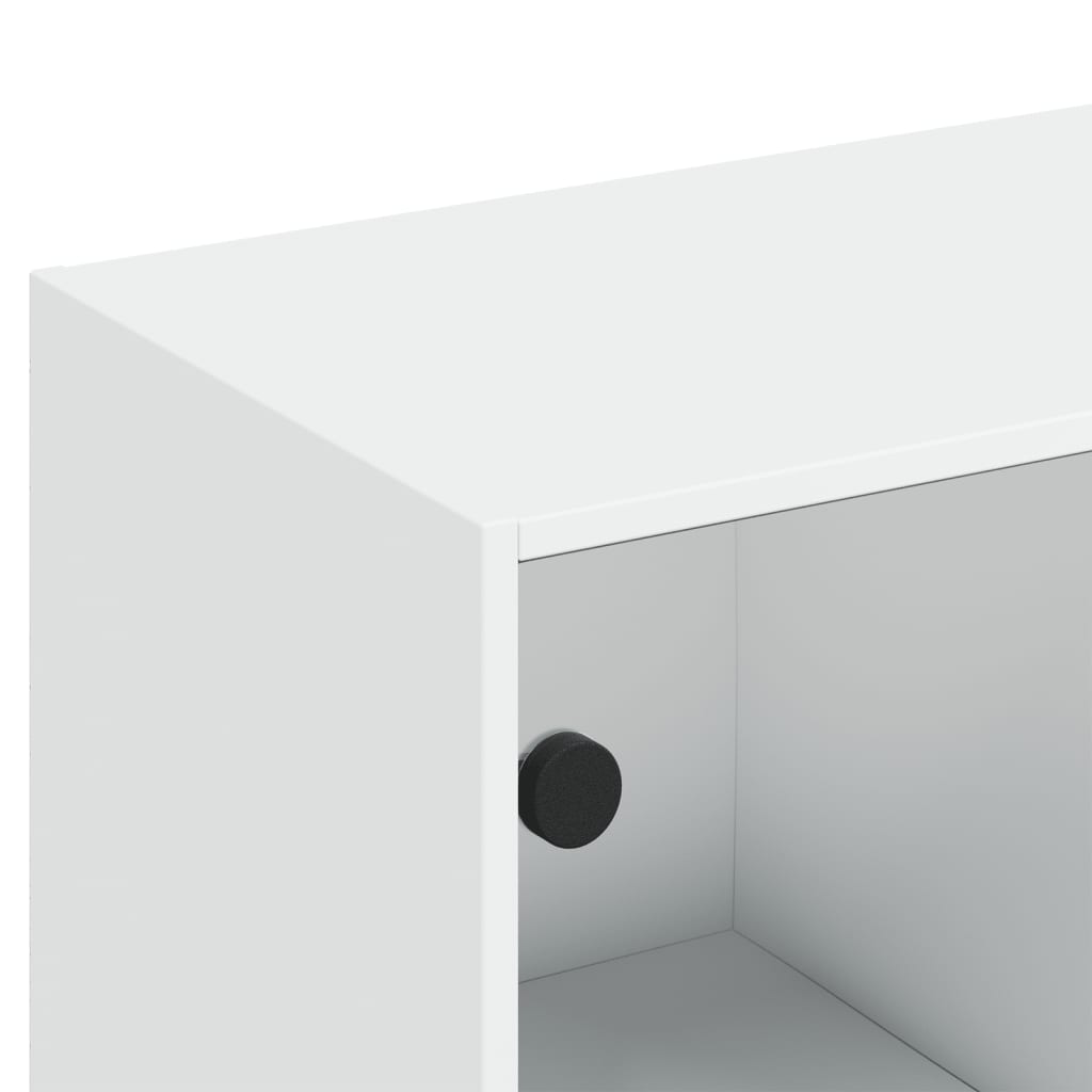 vidaXL Biblioteczka z drzwiczkami, biała, 136x37x142 cm