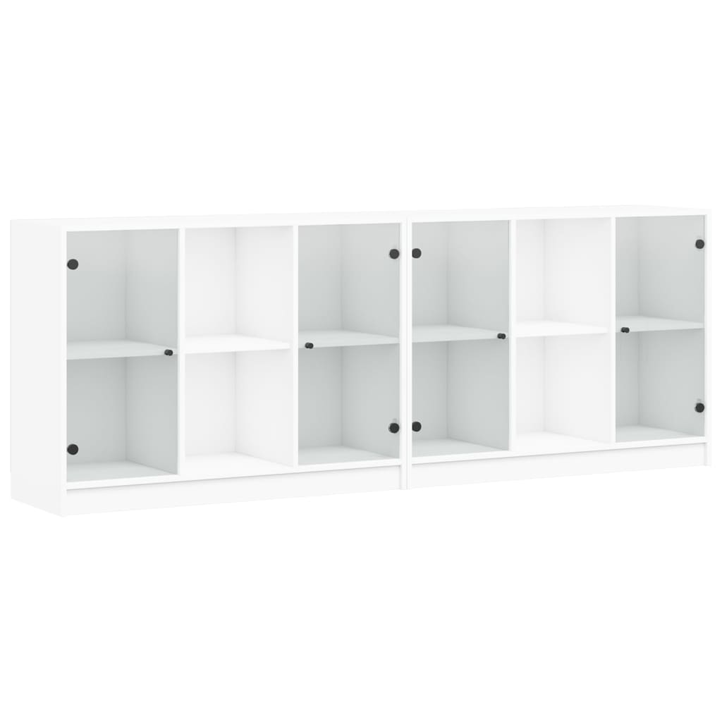 vidaXL Biblioteczka z drzwiczkami, biała, 204x37x75 cm