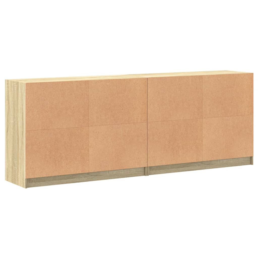 vidaXL Biblioteczka z drzwiczkami, dąb sonoma, 204x37x75 cm