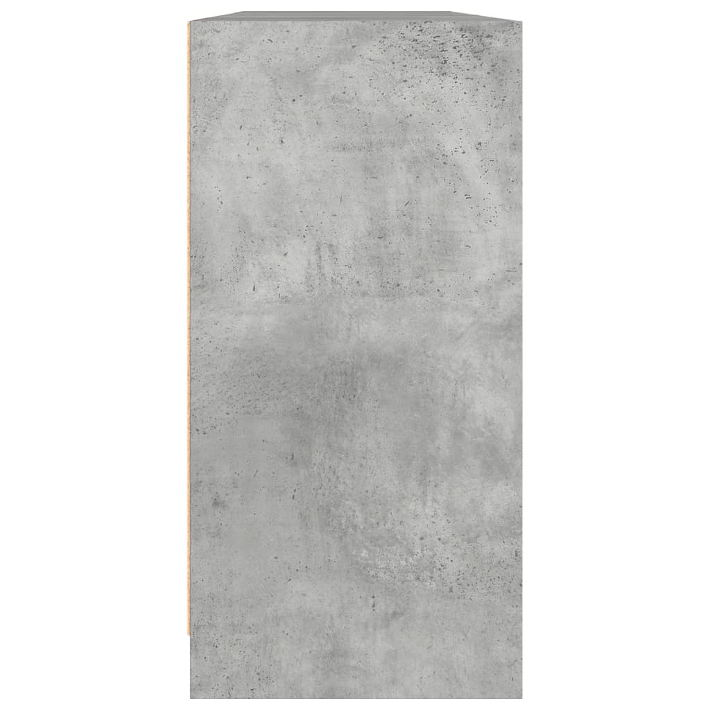 vidaXL Biblioteczka z drzwiczkami, szarość betonu, 204x37x75 cm