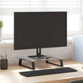 vidaXL Podstawka pod monitor, czarna, 40x35x8cm, szkło hartowane metal