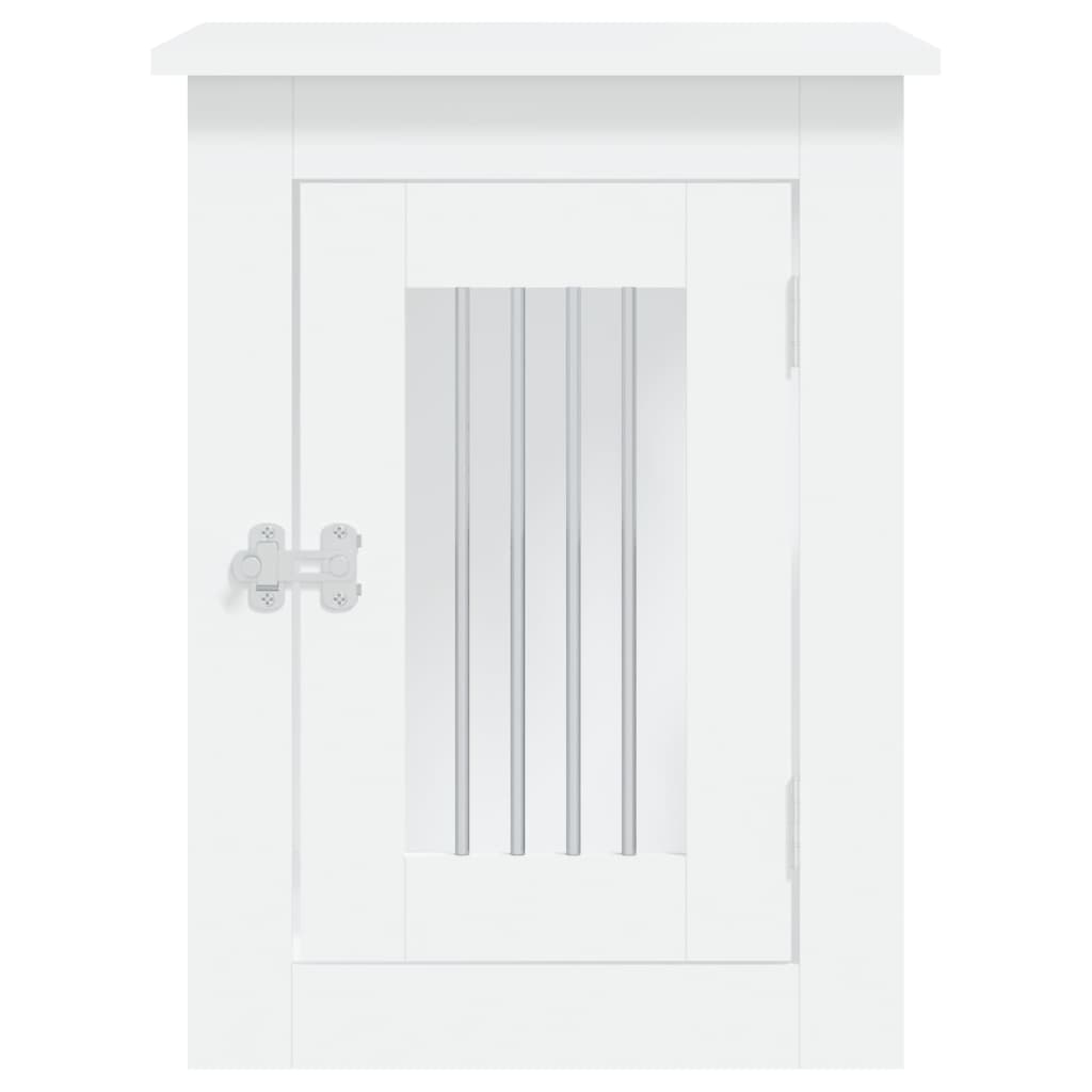 vidaXL Kojec dla psa, biały, 45x62x59 cm, materiał drewnopochodny