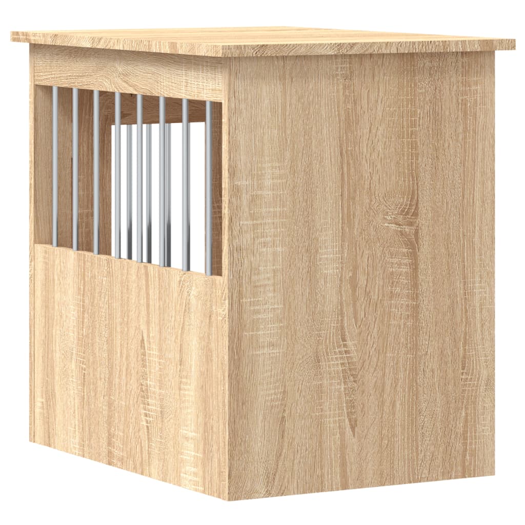 vidaXL Kojec dla psa, dąb sonoma, 45x62x59 cm, materiał drewnopochodny