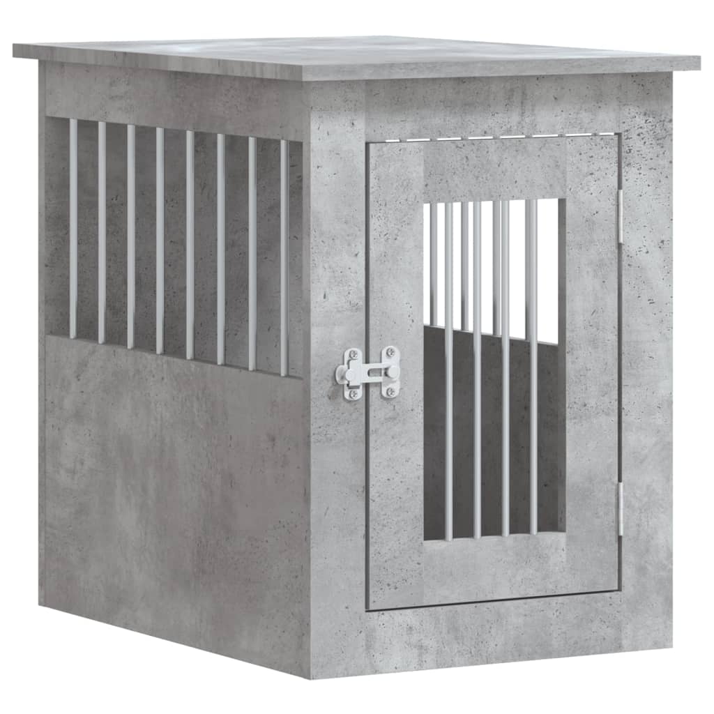 vidaXL Kojec dla psa, szary beton 45x62x59 cm, materiał drewnopochodny