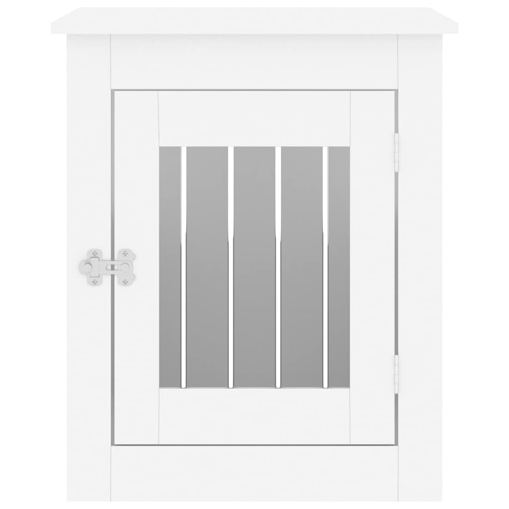 vidaXL Kojec dla psa, biały, 55x75x65 cm, materiał drewnopochodny