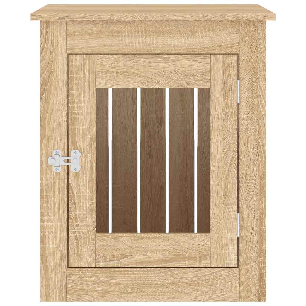 vidaXL Kojec dla psa, dąb sonoma, 55x75x65 cm, materiał drewnopochodny