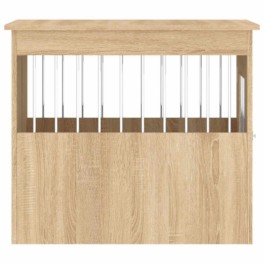 vidaXL Kojec dla psa, dąb sonoma, 55x75x65 cm, materiał drewnopochodny