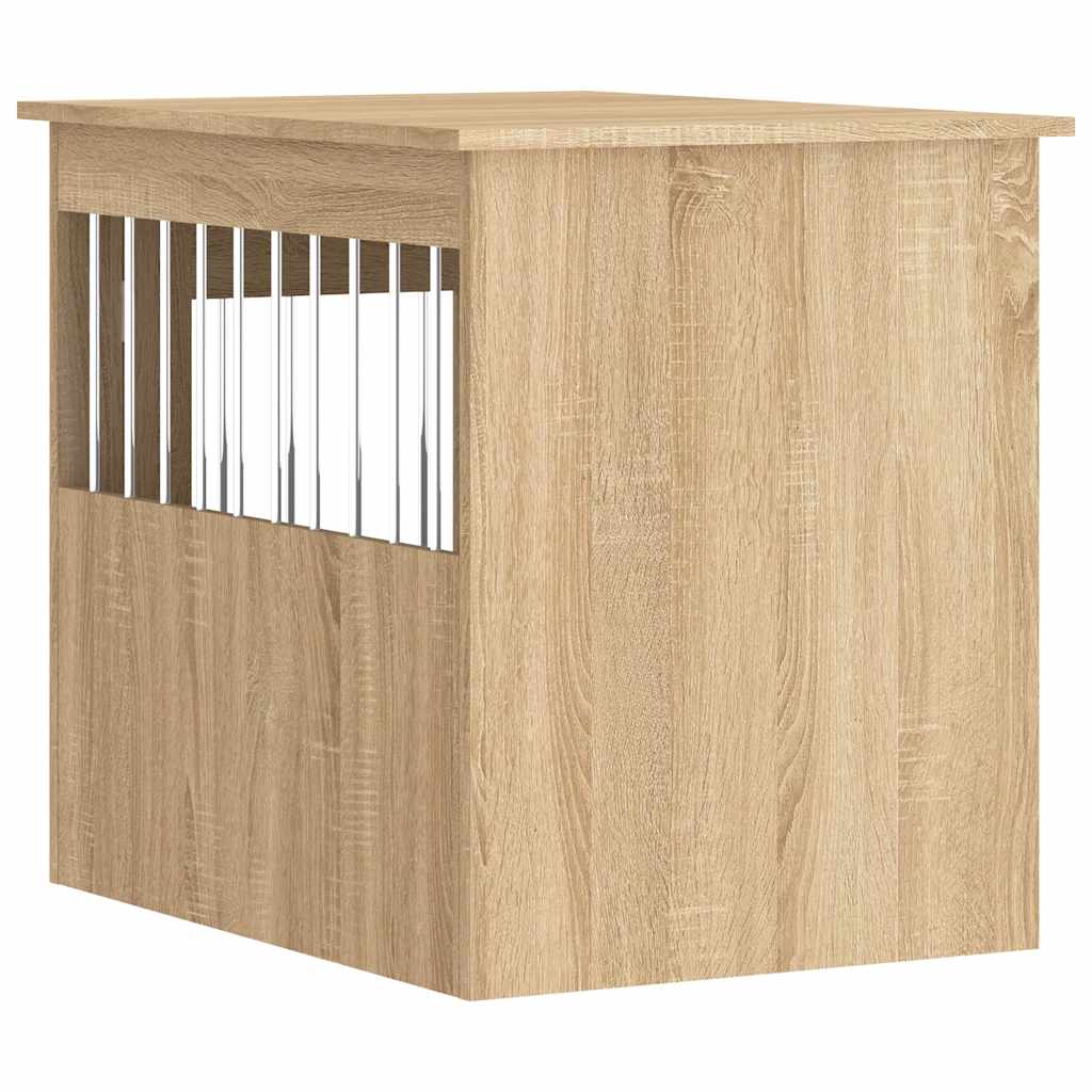 vidaXL Kojec dla psa, dąb sonoma, 55x75x65 cm, materiał drewnopochodny
