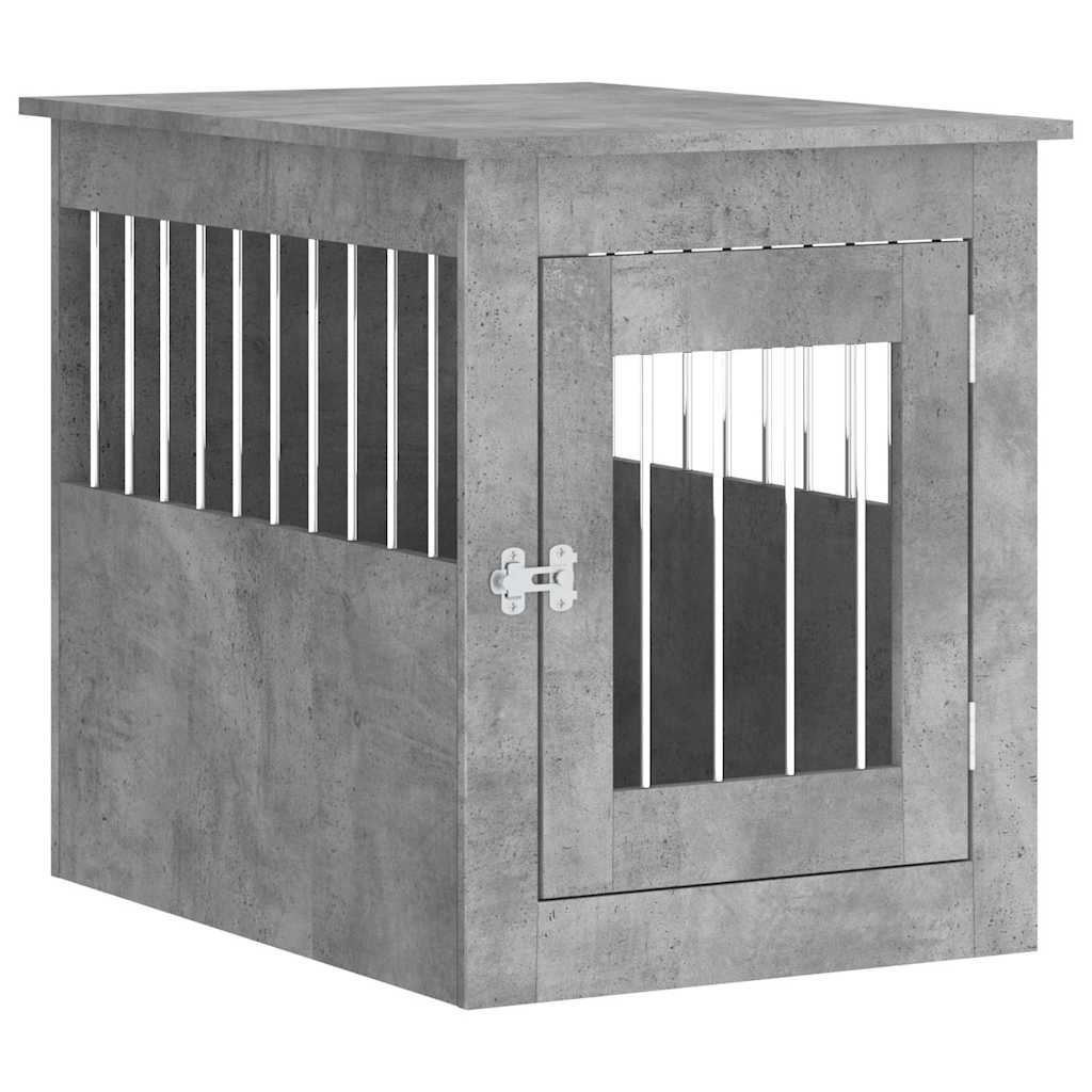 vidaXL Kojec dla psa, szary beton 55x75x65 cm, materiał drewnopochodny
