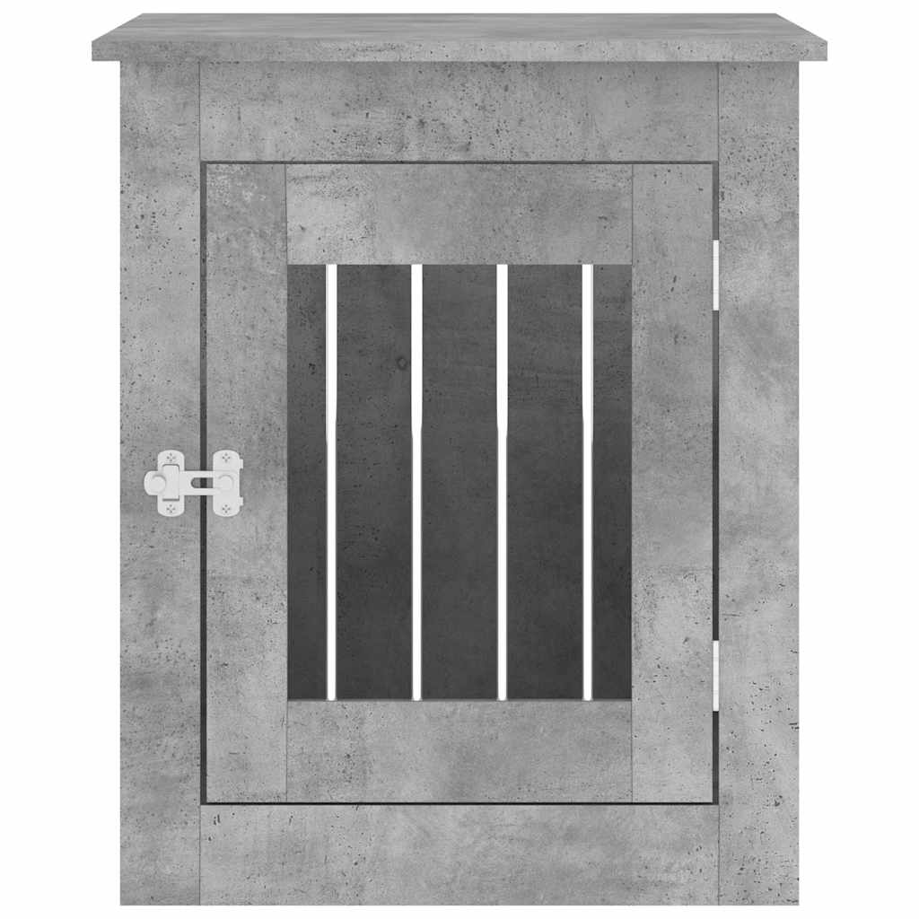 vidaXL Kojec dla psa, szary beton 55x75x65 cm, materiał drewnopochodny
