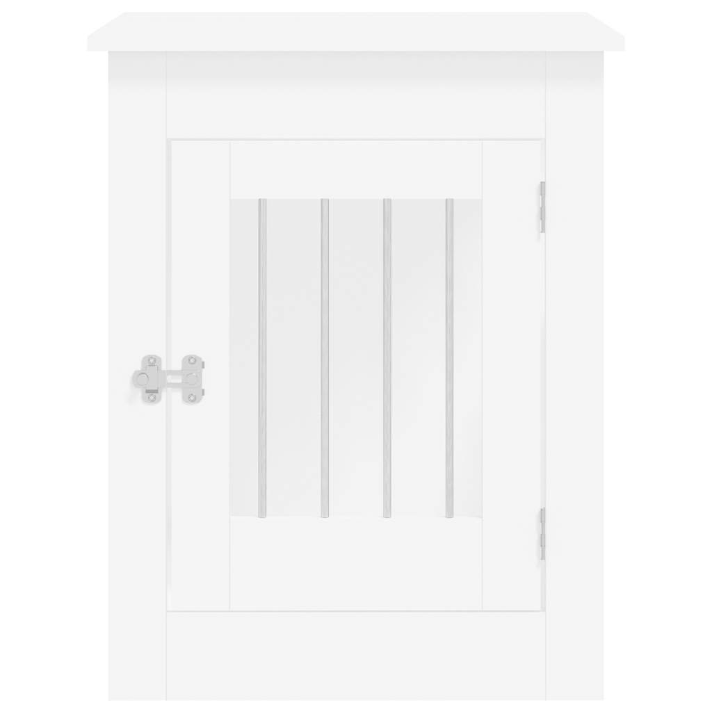 vidaXL Kojec dla psa, biały, 55x80x68 cm, materiał drewnopochodny