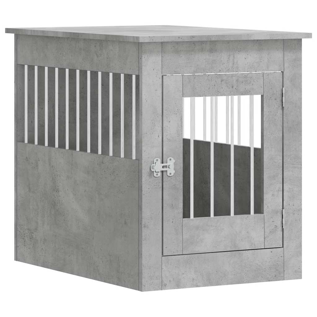 vidaXL Kojec dla psa, szary beton 55x80x68 cm, materiał drewnopochodny