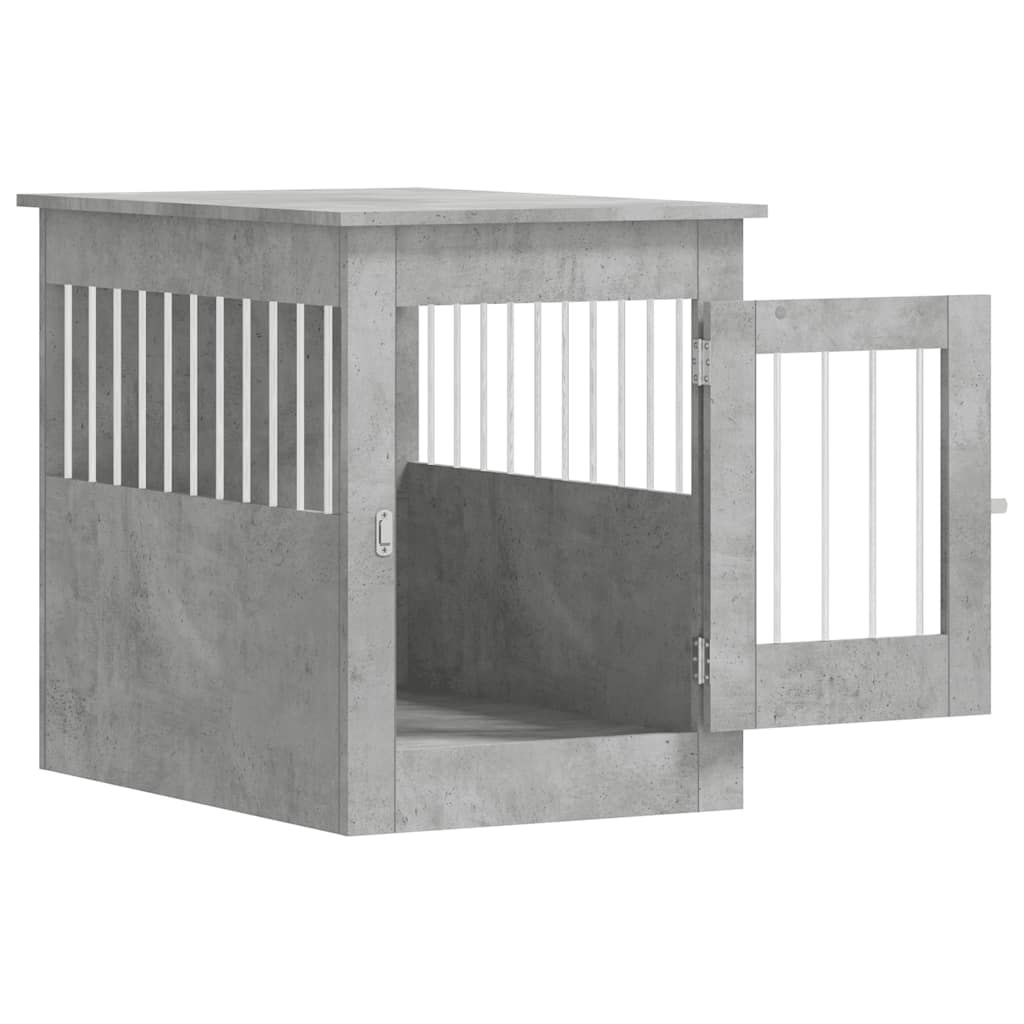 vidaXL Kojec dla psa, szary beton 55x80x68 cm, materiał drewnopochodny