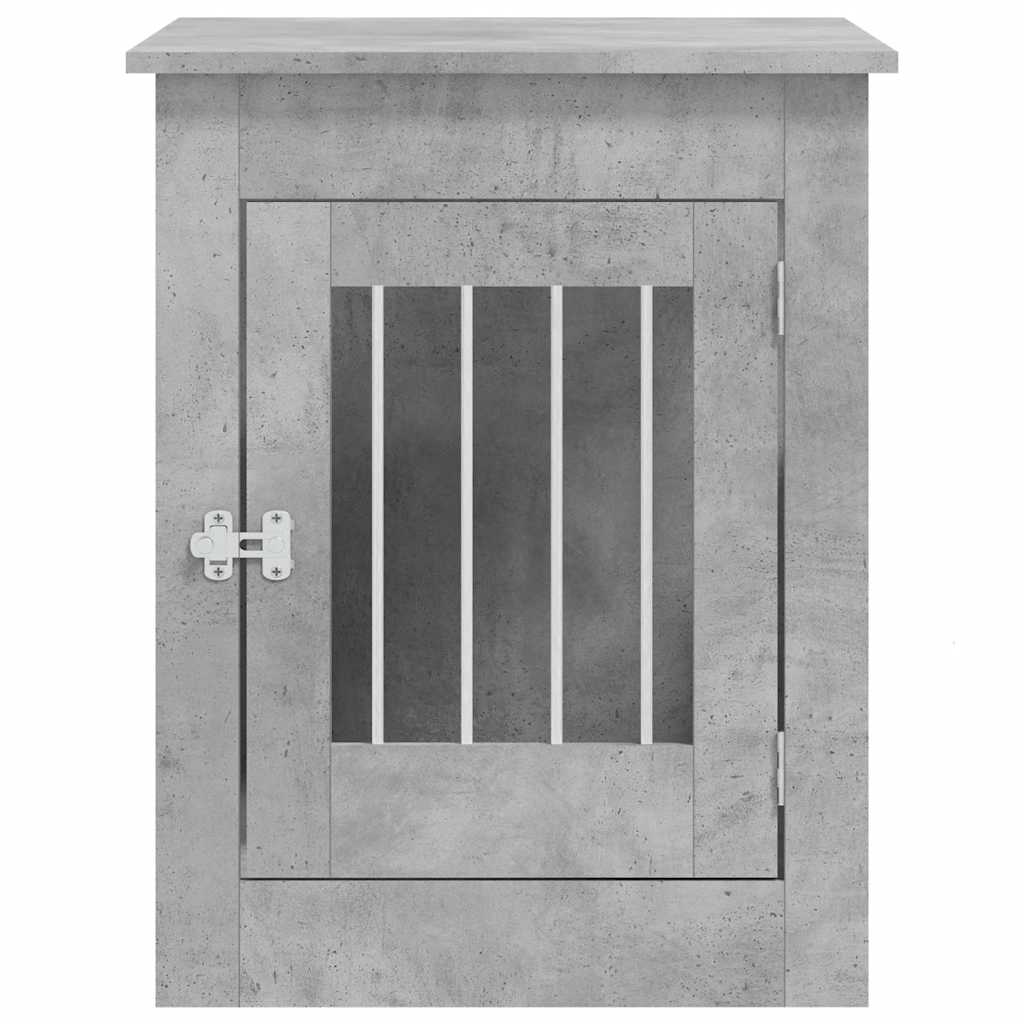 vidaXL Kojec dla psa, szary beton 55x80x68 cm, materiał drewnopochodny