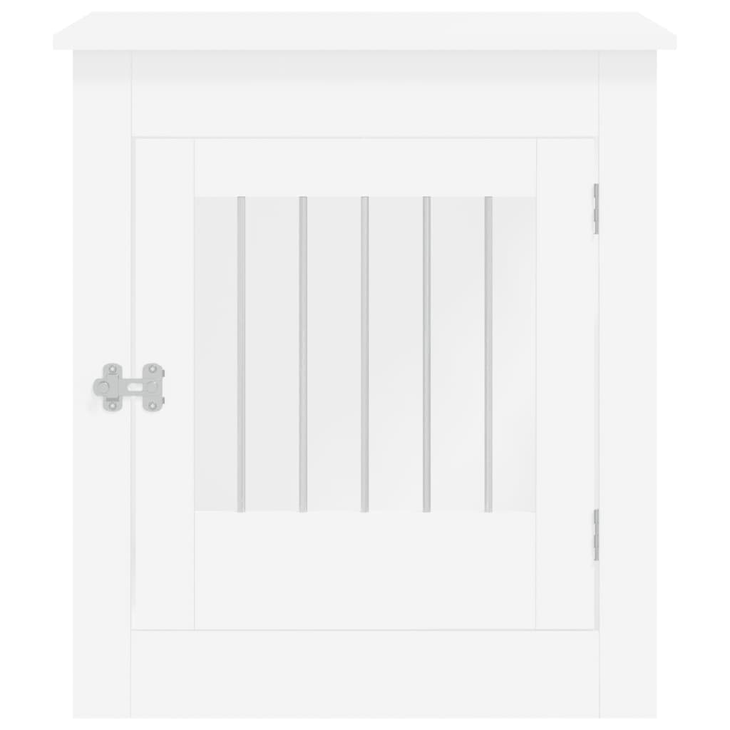 vidaXL Kojec dla psa, biały, 64,5x80x71 cm, materiał drewnopochodny