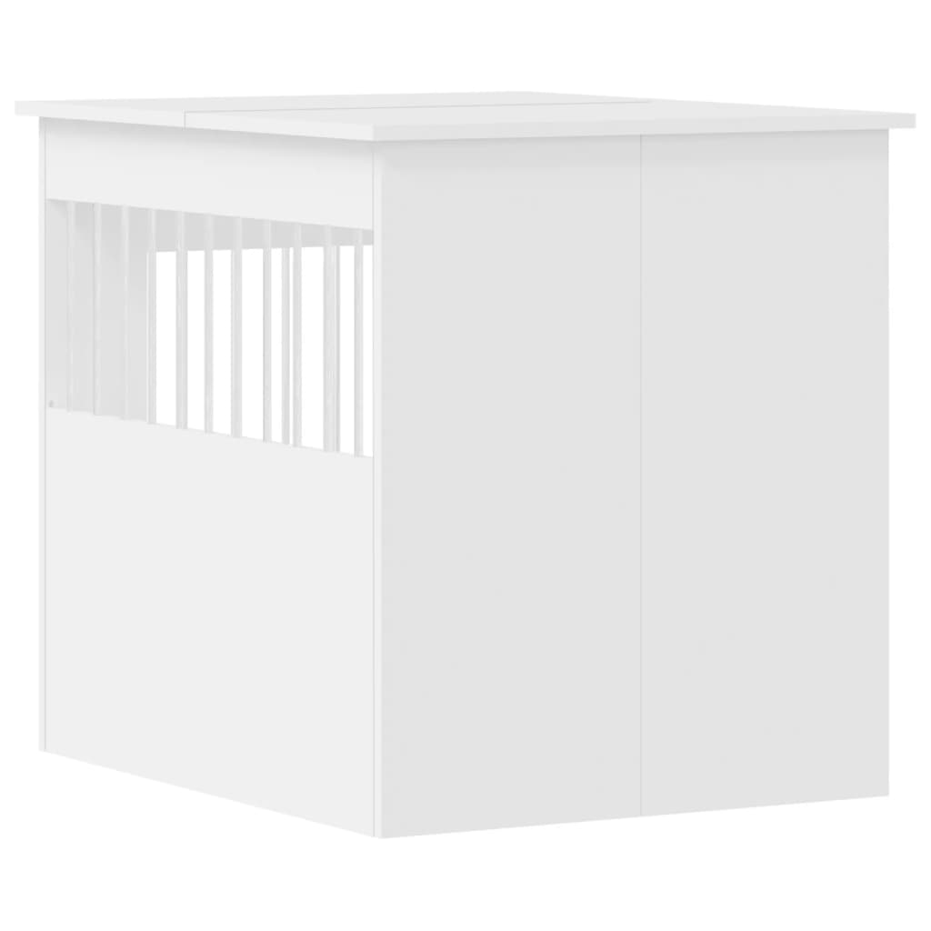 vidaXL Kojec dla psa, biały, 64,5x80x71 cm, materiał drewnopochodny