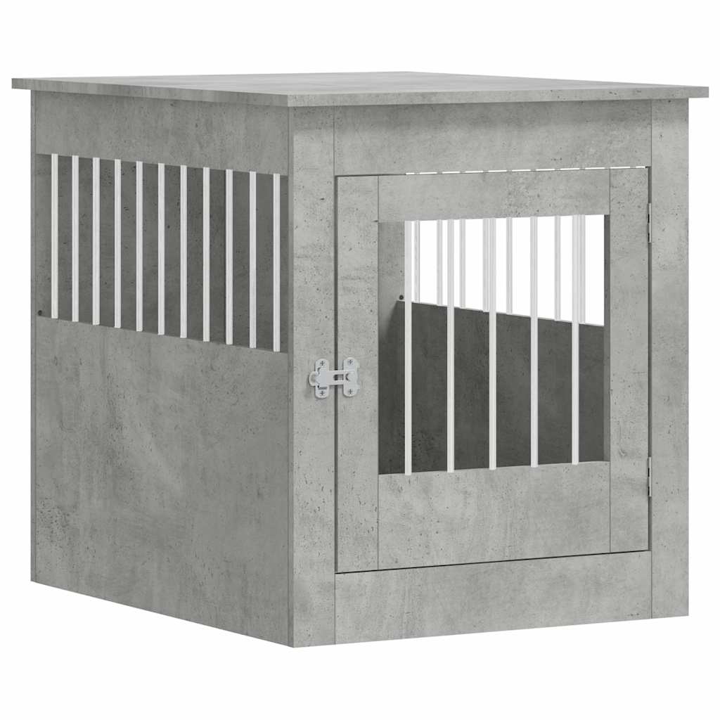 vidaXL Kojec dla psa, szarość betonu, 64,5x80x71 cm