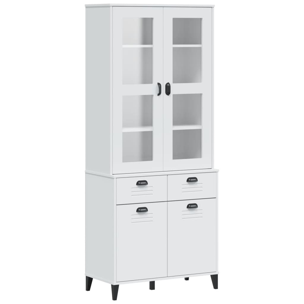 vidaXL Kredens VIKEN, biały, 80x40x190 cm, lite drewno sosnowe